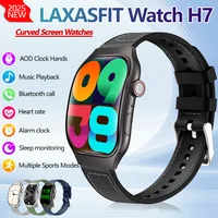 LAXASFIT nuevo reloj inteligente delgado para hombres pantalla curva AMOLED de 2,01 pulgadas Bluetooth Talk deportes Fitness seguimiento Smartwatch para mujeres
