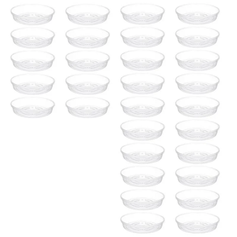 

A21I-Garden Plant Bottom Tray Round Flower Pot Base Plastic Waterproof Non-Slip Transparent Plant Drip Tray