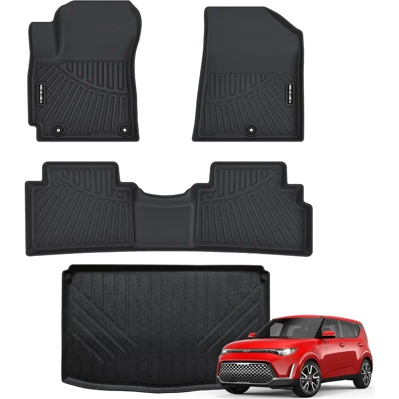 

US Floor Mats & Cargo Liner for 2020 2021 2022 2023 2024 Kia Soul All Weather Protection TPE Rubber Floor Liners Full Set