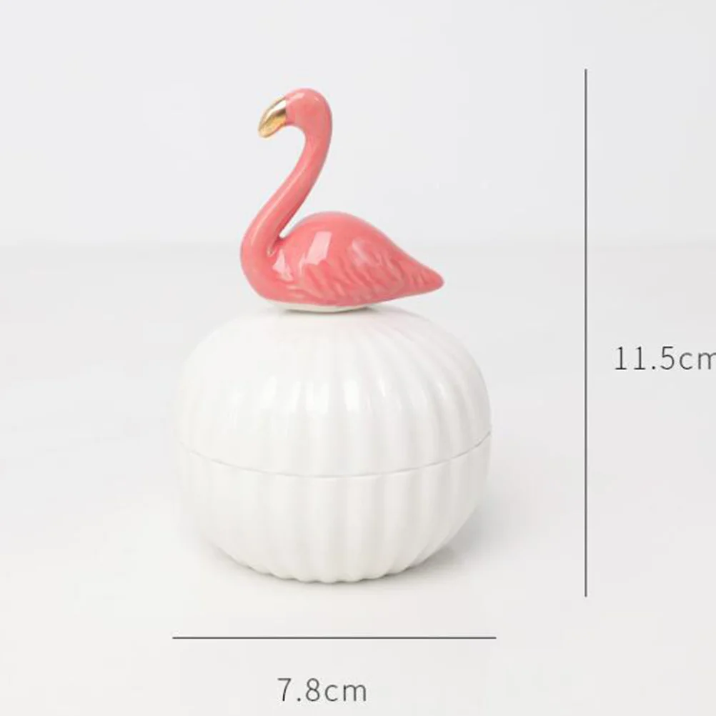 Ceramic Ring Storage Box Flamingo Jewelry Container Luxury Color Creative Jewelry Case for Proposal Engagement Wedding Birthday