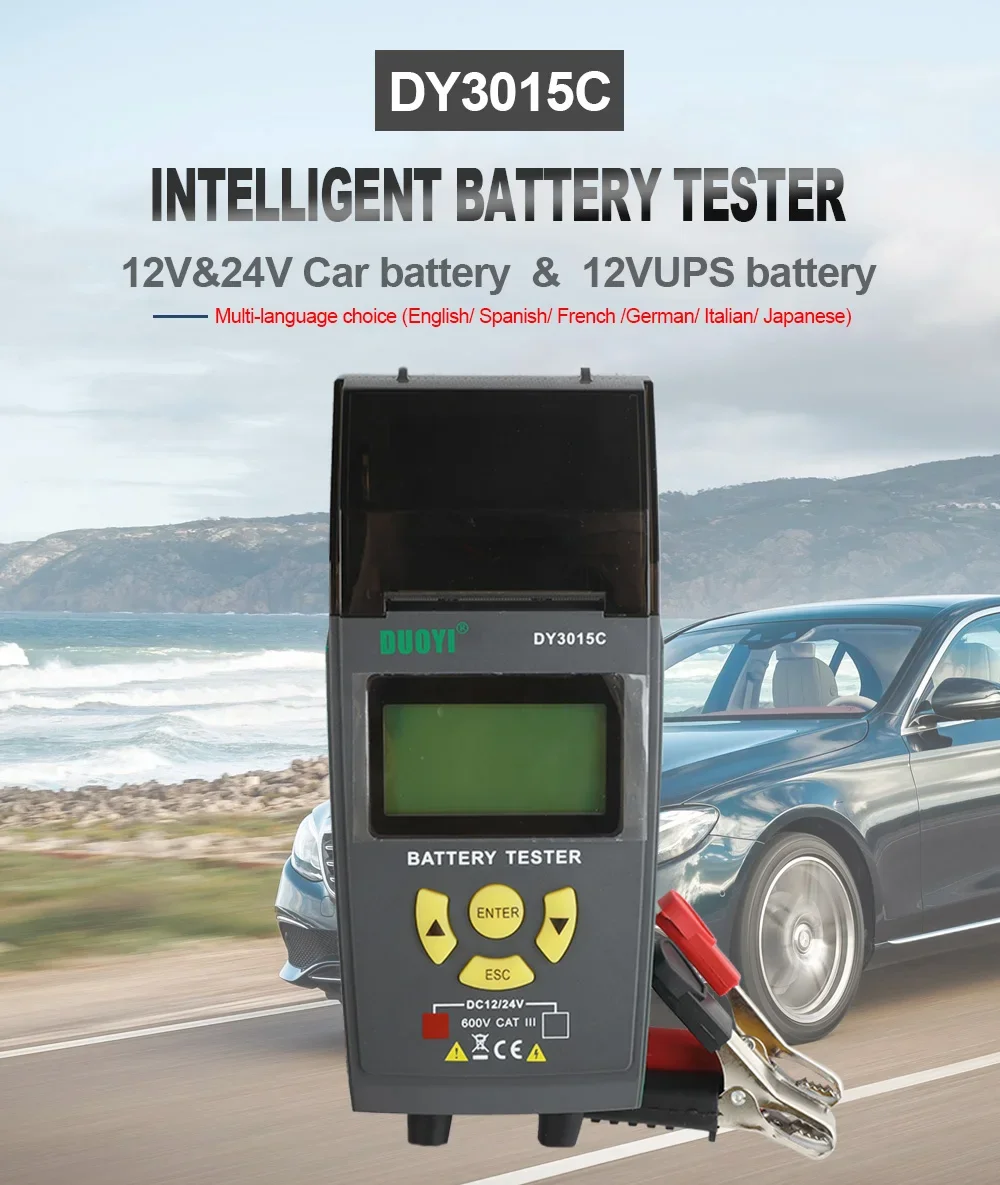 

DUOYI DY3015C Automotive Battery Tester Battery Capacity Life Internal Resistance Start Charging 24V Tester