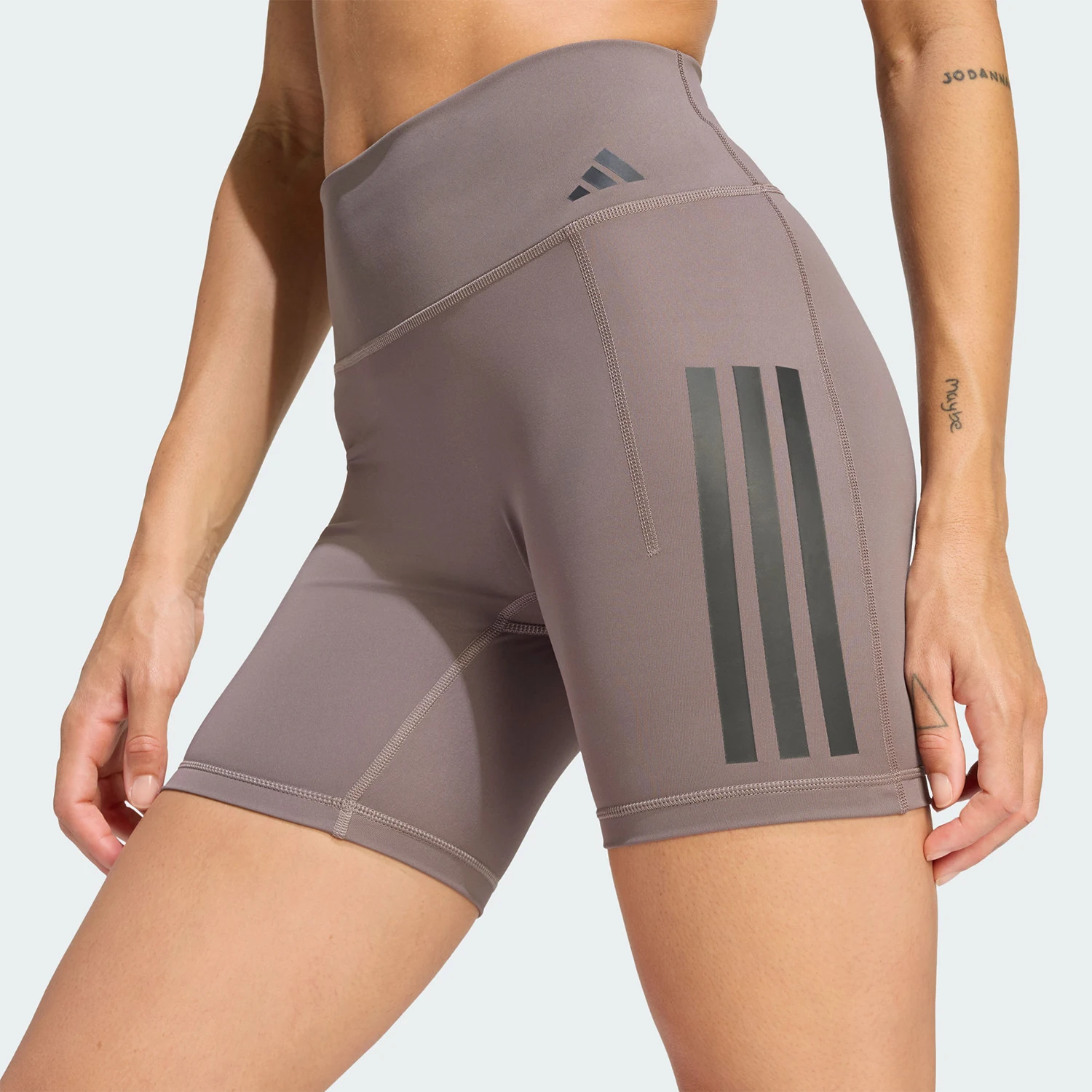 Adidas genuine Optime new women's gray purple fitness tight shorts JZ1099