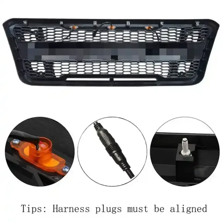 Spedking 2004-2008 ABS Material Front Car Grill With LED Turn Light Accessories for Ford F150 Grille