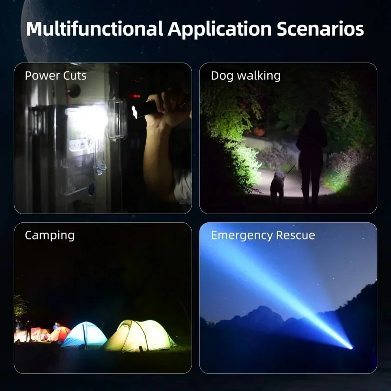 Klarus A3 Bright High output 2200LM Zoomable Flashlight 2460 Feet Long Throw Adjustable Focus Floodlight Spotlight