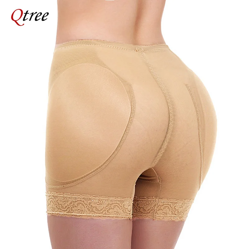 

Qtree Women Padded Panty Push Up Butt Lifter Briefs Hip Enhancer Seamless Tummy Control Panties Pad Buttocks Lingeries Shapewear