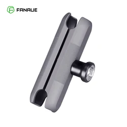 FANAUE Aluminum Anti-Theft Double Socket Arm For RAM Mounts 25mm Ball & Bike Motorcycle Phone Mount Holder with 1'' Ball Adapter