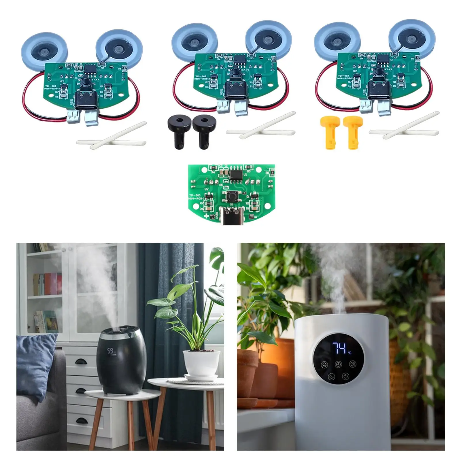 USB Spray Humidifier with Switch Control Multifunction Mist Maker Module PCB