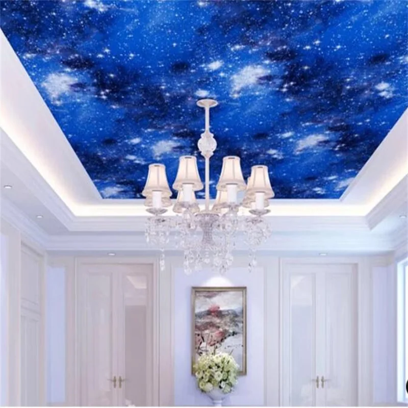 Self adhesive wallpaper 3D starry sky ceiling universe bedroom background roof boys and children's room Decorative painting обои