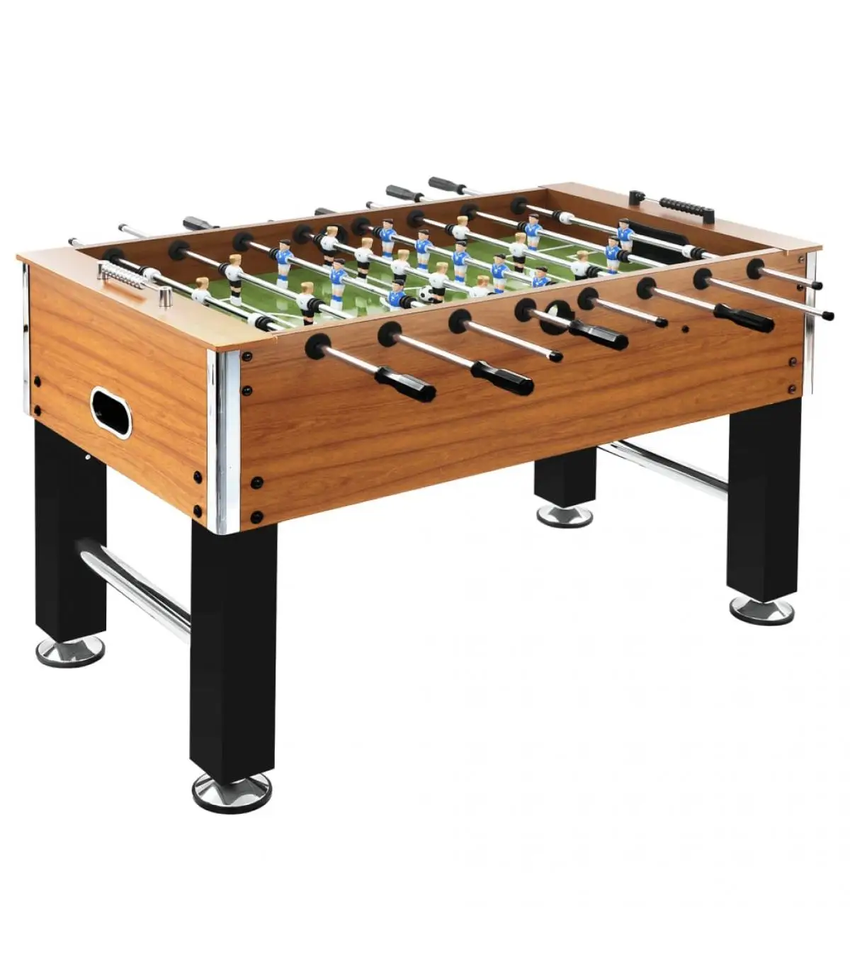 Light brown and black steel foosball tables 60 kg 140x74,5x87,5 cm