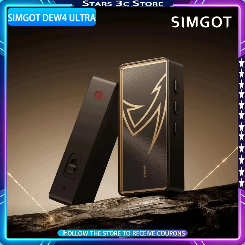 SIMGOT DEW4 Ultra HiFi Audio DAC Type-C 3.5mm 4.4mm Dual CS43198 Chip Supports Dual-platform Driver Control Via App and Web