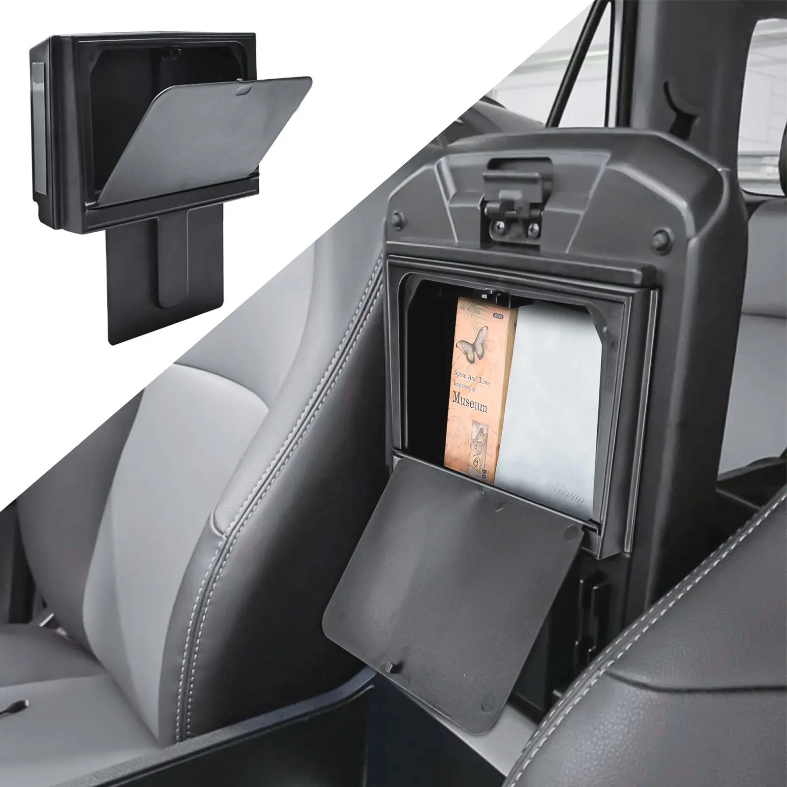 

Center Console Hidden Box Tray for Toyota 4Runner Accessories 2010-2023 2024 Interior Armrest Hidden Privacy Storage Organizer