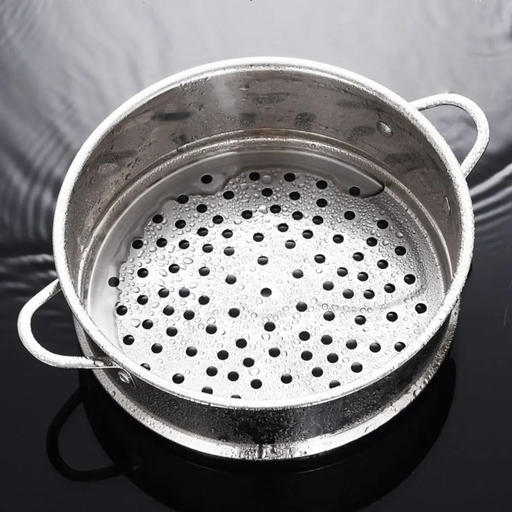 New 304 Stainless Steel Steamer Basket Kitchen Cooking Tool Generic Steam Rack Multifunction with Double Ear Pot Steaming Grid