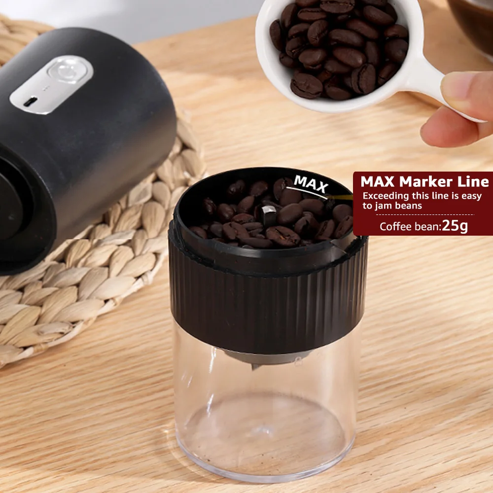 Portable Coffee Grinder Electric USB Rechargeable Home Outdoor Blenders Profession Adjustable Coffee Beans Grinding for Kitchen