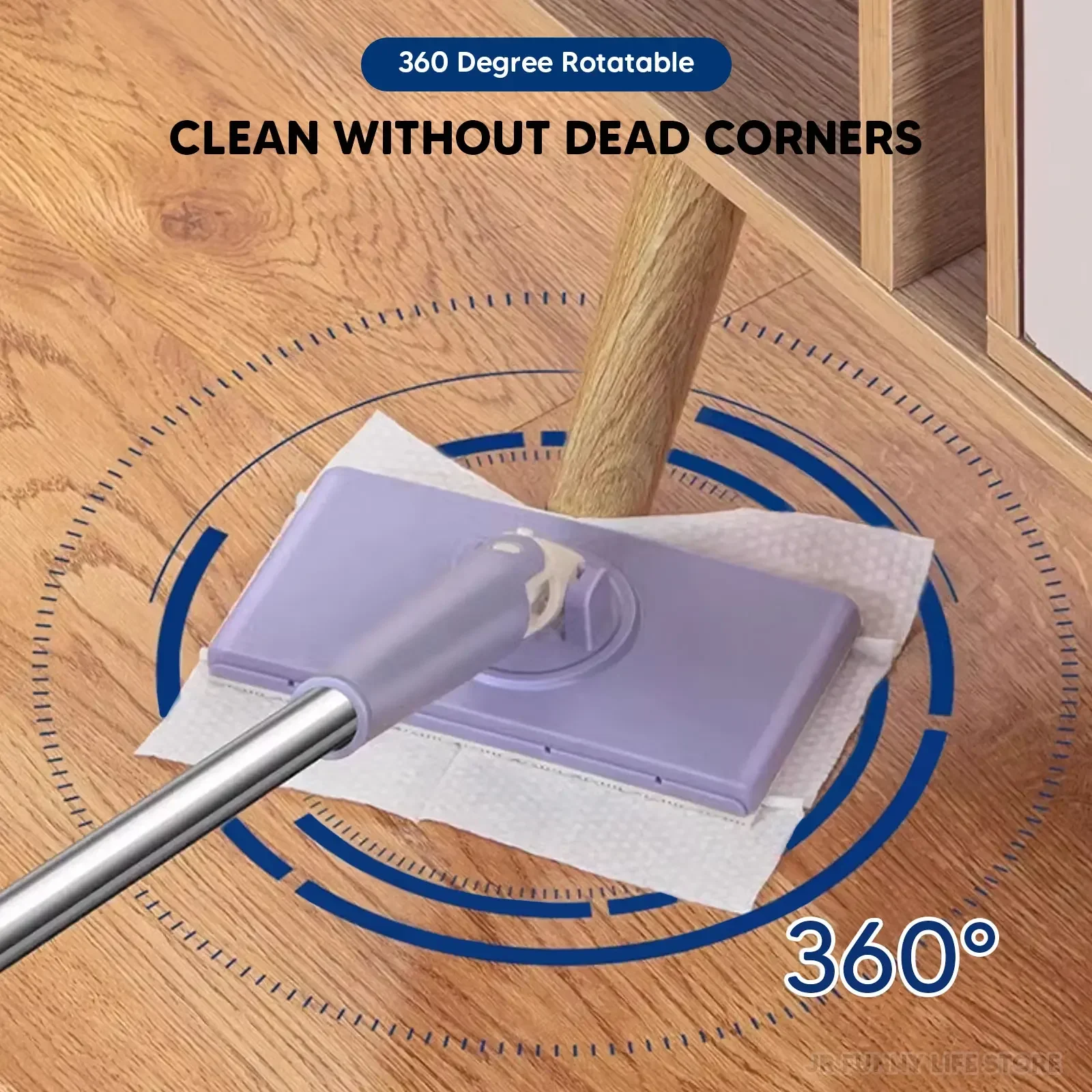 Hands-Free Cleaning mop For Floor/Window 360°Rotation Mini Mop For Wet Wipes Household Kitchen Cleaning Tool