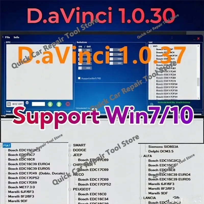 2026 hot selling newest Davinci 1.0.37 Full Function Software Support Win7/10/11, Fit K.ESS/K.TAG 3 With Lifetime