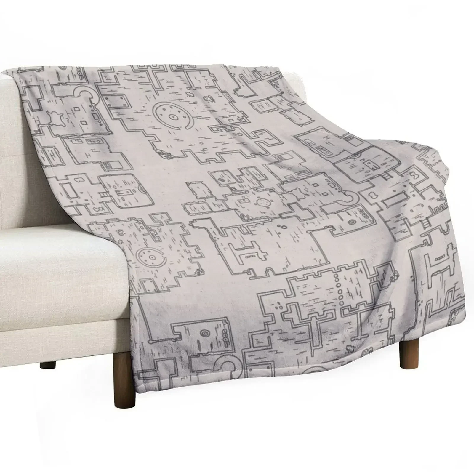 

Tabletop RPG - Dungeon Map Throw Blanket Flannel Fleece Soft Warm Throw Blanket