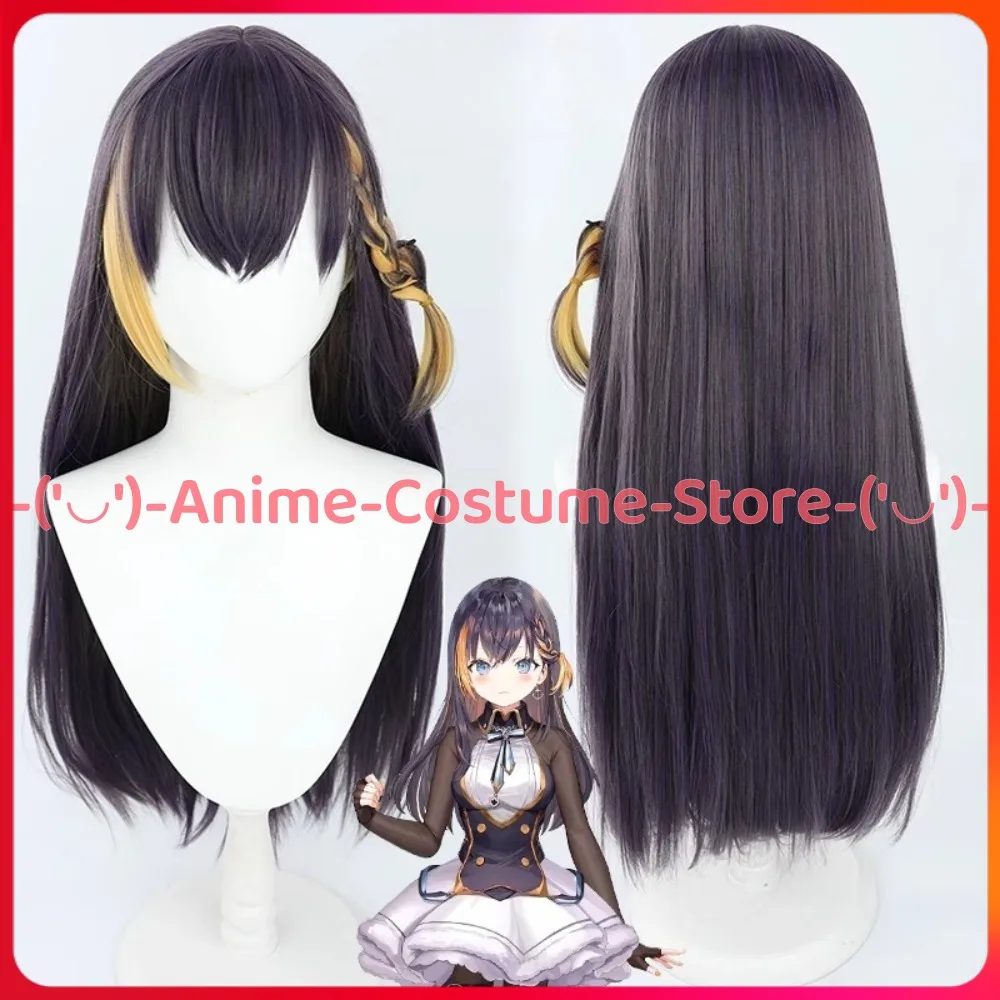 NIJISANJI VTuber Petra Gurin شعر مستعار تأثيري أنيمي لعبة شخصية هالوين كرنفال زي حفلة الباروكات مقاومة للحرارة الشعر الاصطناعية