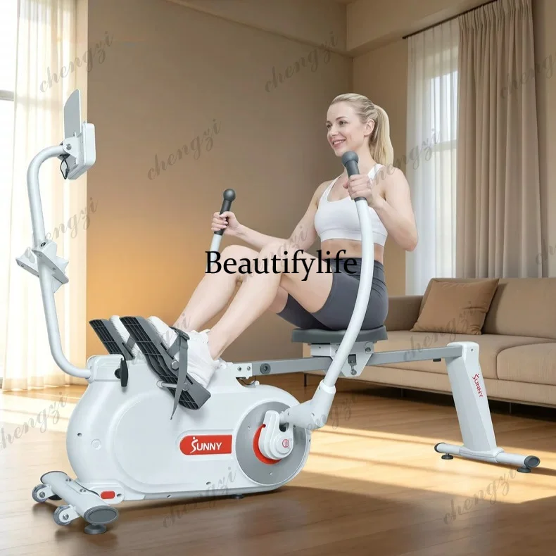 Paddle rowing machine Home fitness equipment Indoor reluctance Mute weight loss Knee pads Exercise Shoulder and neck
