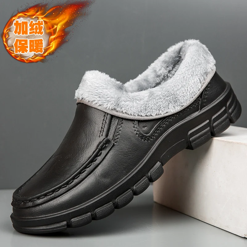 Botas de nieve de invierno 2025 para hombre, forro de piel sintética, estilo de senderismo de Año Nuevo, elegante, ¿Hu?