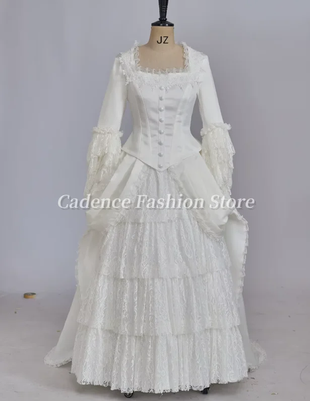 تخصيص الموسيقية تأثيري حلي الفيكتوري الأبيض فستان الزفاف فستان حفلة تنكرية فساتين لحضور الحفلات الموسيقية فساتين السهرة 2025