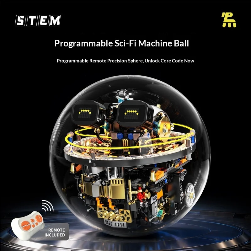 2026 New Programmable Remote Control Robot Sphere Stem Building Block Toy Remote And App Controlled Gift For Boys Aged 8-12