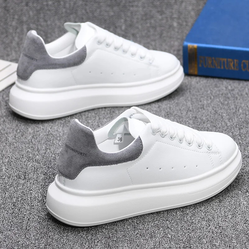 Branded men's and women's air-cushion white shoes for couples, casual sneakers, fashionable sports tennis shoes, running sneaker