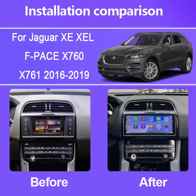 10.25 Inch For Jaguar XE XEL F-PACE X760 X761 2016-2019 Dual System Car Stereo Multimidia Car Radio Android 15 GPS 4G Carplay