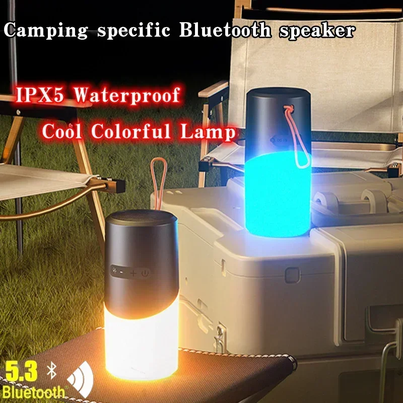 Wireless Caxia De Som Bluetooth Speaker Colorful Camping Light Outdoor Portable Waterproof Small Sound Atmosphere Light TFcard