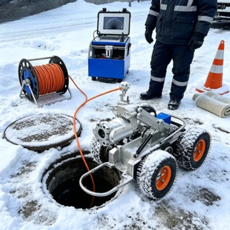 Pipe Detection Robot Crawler Camera System Sewer Drain Pipeline Inspection Equipment
