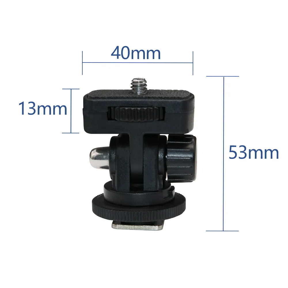 Universal Phone Tripod Mount with Cold Shoe Mount Rotates Adjustable Clamp Holder Smartphone Clip for iPhone 16 Pro Max Samsung