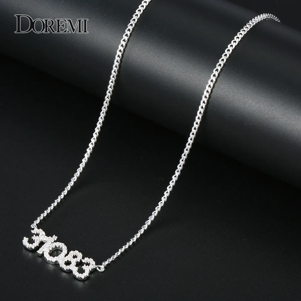 

lateefah 9mm crystal pendant letter necklace is custom-made jewelry for women