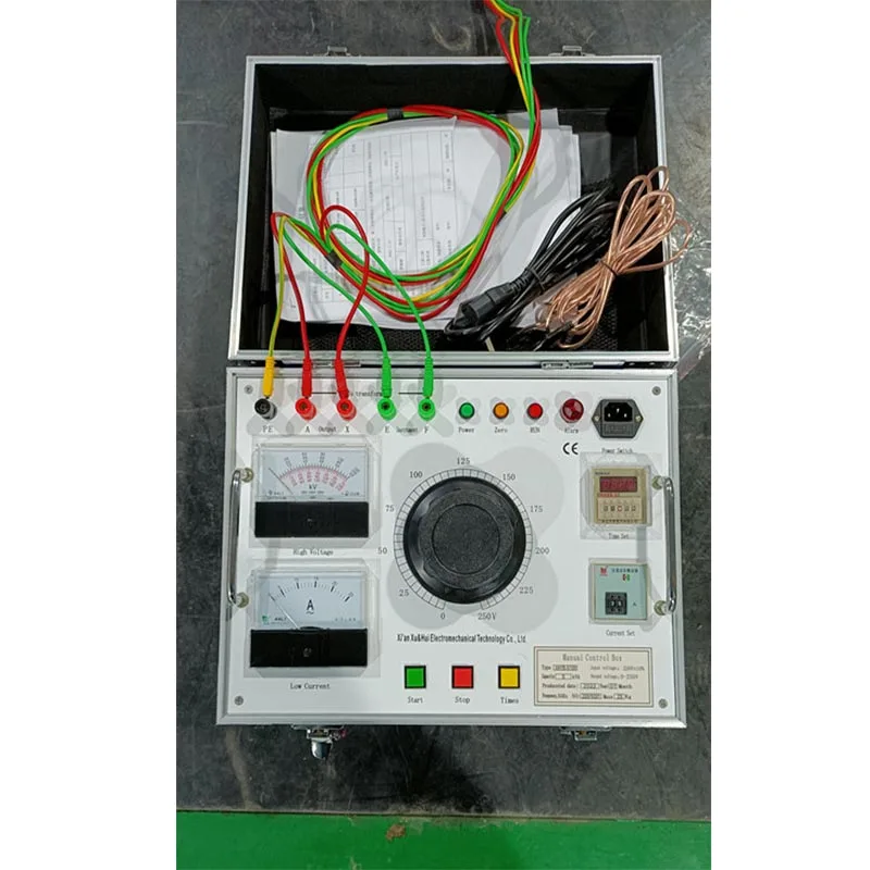 Resistance Tester 5kVA 50kV Oil Type AC/DC High Voltage Tester Transformer Hipot For System IP55 Protection