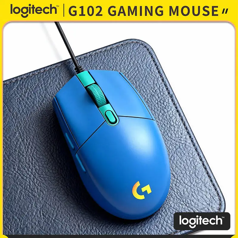

Logitech G102 Gaming Mouse, 16.8M RGB Colors, Mechanical Tension Buttons, 6 Programmable Keys, Lightweight for PC/Mac Esports