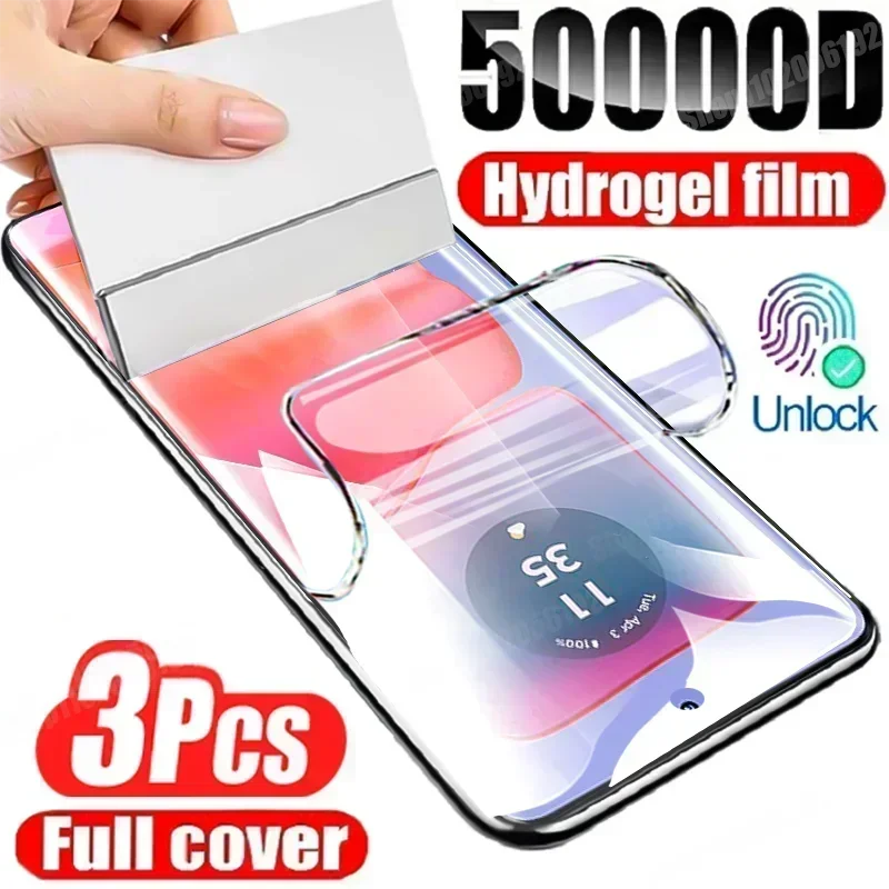 3PCS HD Hydrogel Film For Motorola Edge 50 Pro 40 30 50 Ultra 20 Lite Screen Protector For Motorola G84 G64 G54 G32 G72 G62 Film