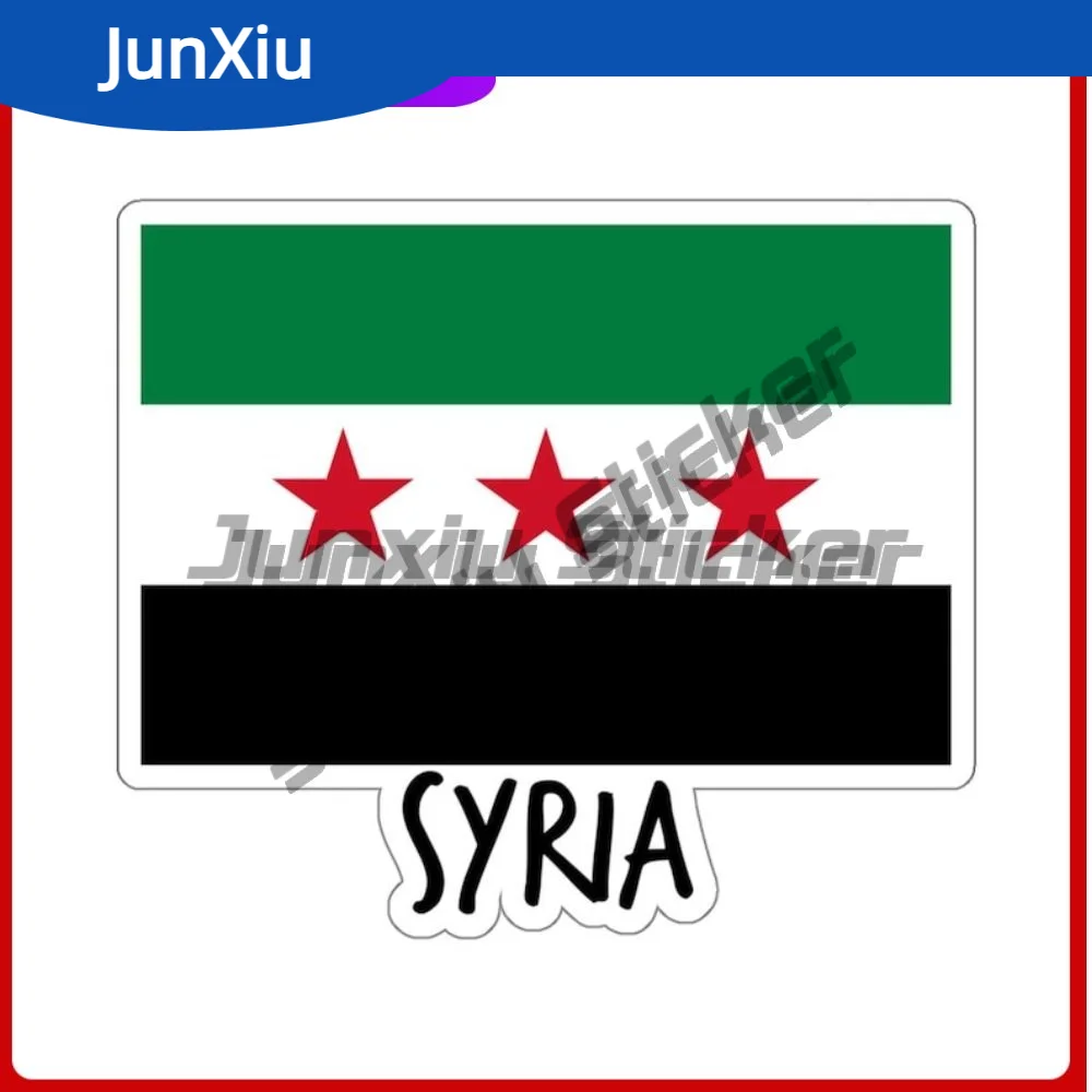 

Syria Flag Travel Sticker Patriotic Middle Easternarabian National Pride Badge Arabic Country Souvenir Label Bashar Al-assad Pvc