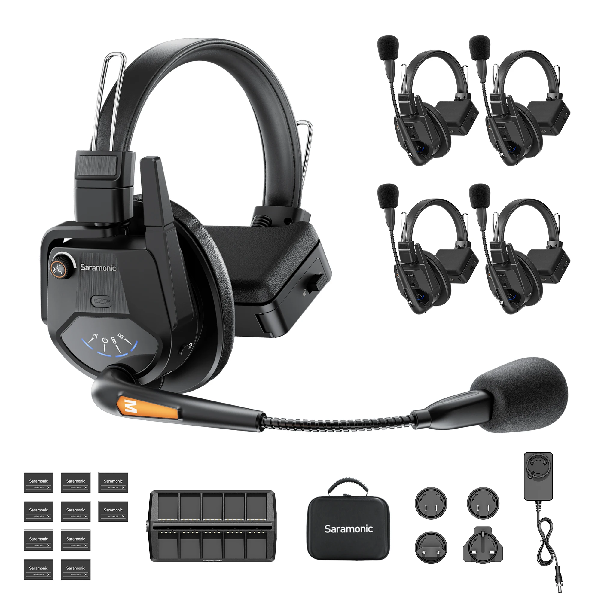

Saramonic Witalk9 Microphone Wireless Full-duplex Intercom Headset | Radios Walkie Talk for Team Communication