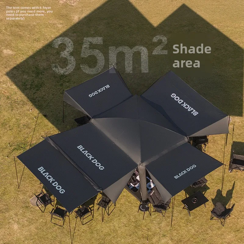 

Палатка для кемпинга Blackdog Camping Villa, пятикомнатная, с двумя спальнями, портативная складная палатка для семьи из трех-пяти человек