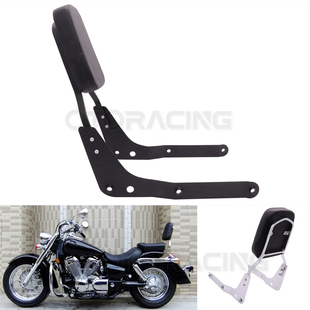 Motorcycle Backrest Sissy Bar For Honda Shadow VT750 VT750C Aero 2004-2012 2005 2006 2007 2008 2009 2010 2011