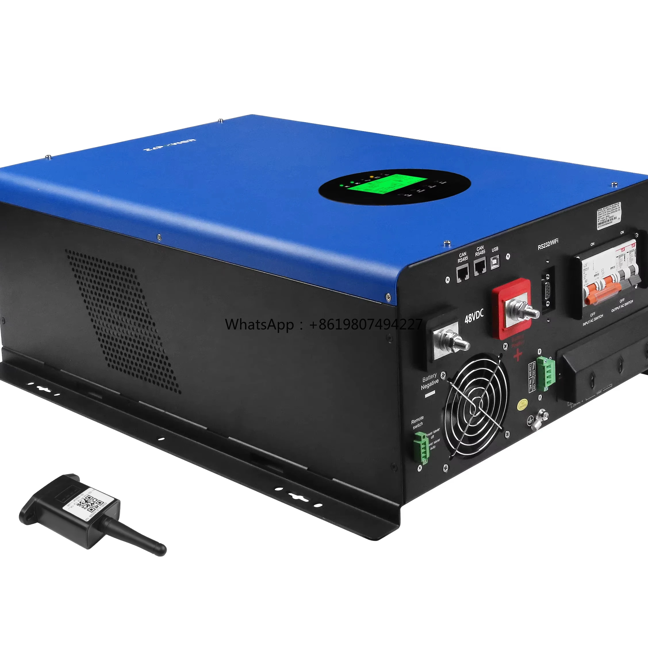 Solar Inverter Off-grid Hybrid Split Phase Dual 24 DC 120/240 AC 4KW Pure Sine Wave High Efficiency WiFi/GPRS