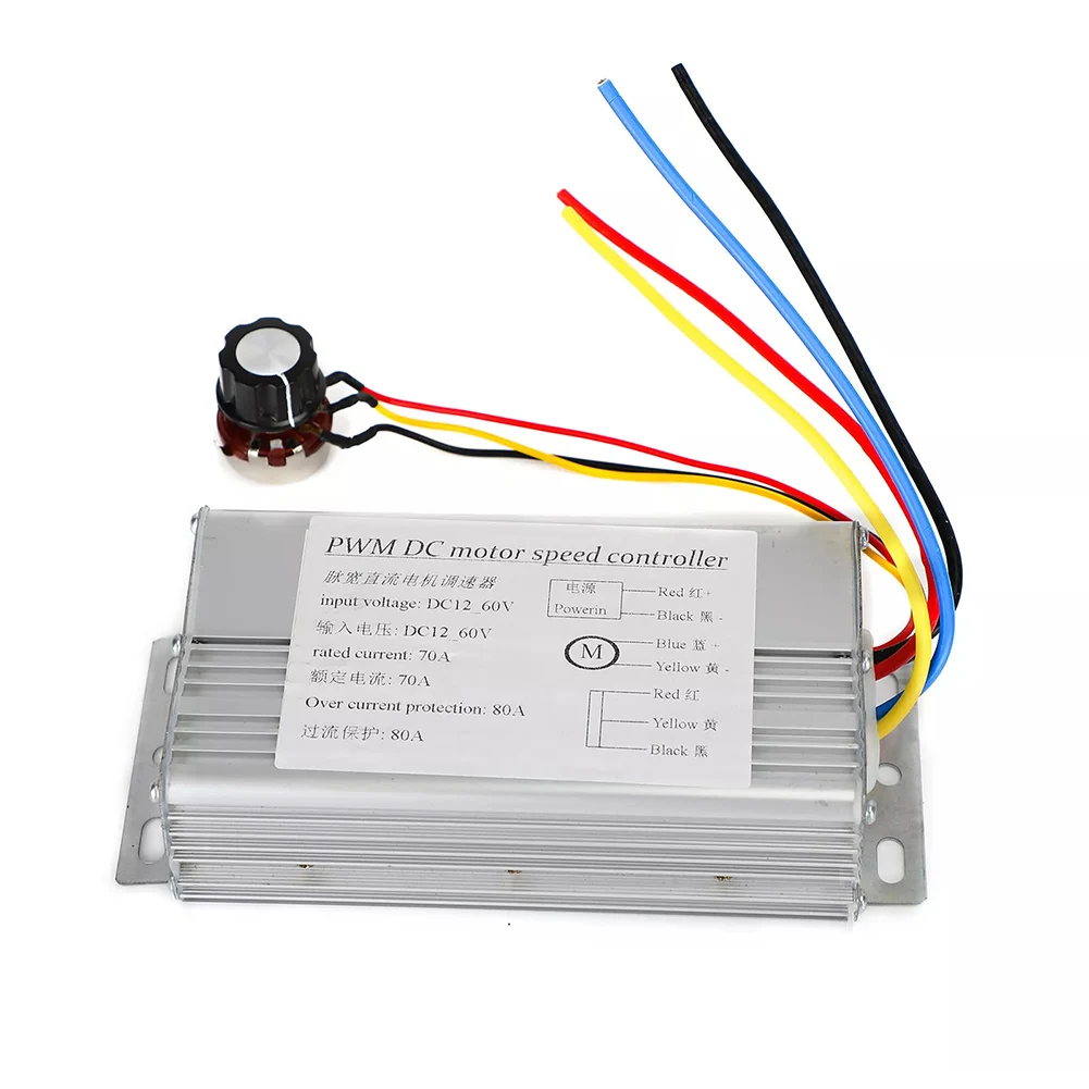 

1PCS 4000W DC10-60V 70A For PWM DC Motor Speed Controller Brush Motor Regulator DC Motor Speed Controller