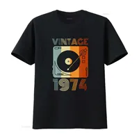 Vintage 1974 Retro Record Player Birthday Vinyl DJ Baseball cap Snapback Caps Knitted Hat vintage vintage Washed