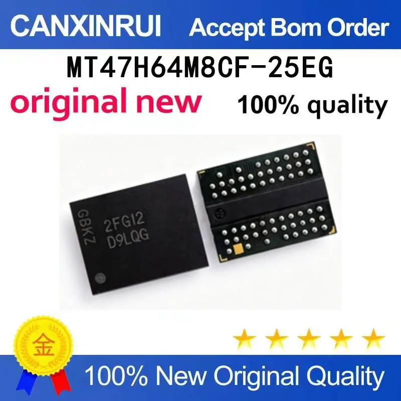 (5-100 pieces)MT47H64M8CF-25E: G silk screen D9LQG BGA storage chip IC in stock