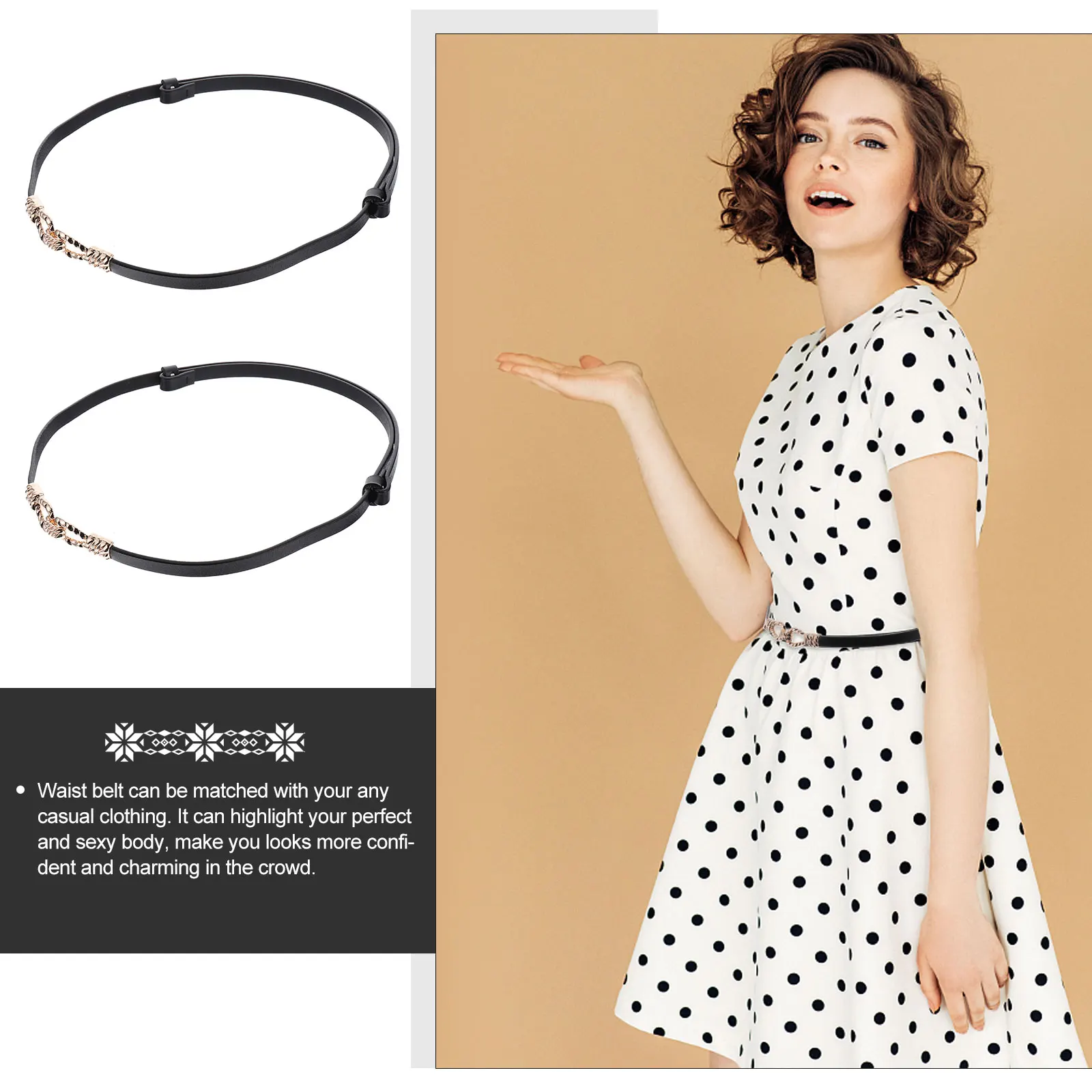 

1pc Vintage Waist Fashion Casual Dance Sexy Buckle Girdle Gift For Her Women Fashion Belt For Women