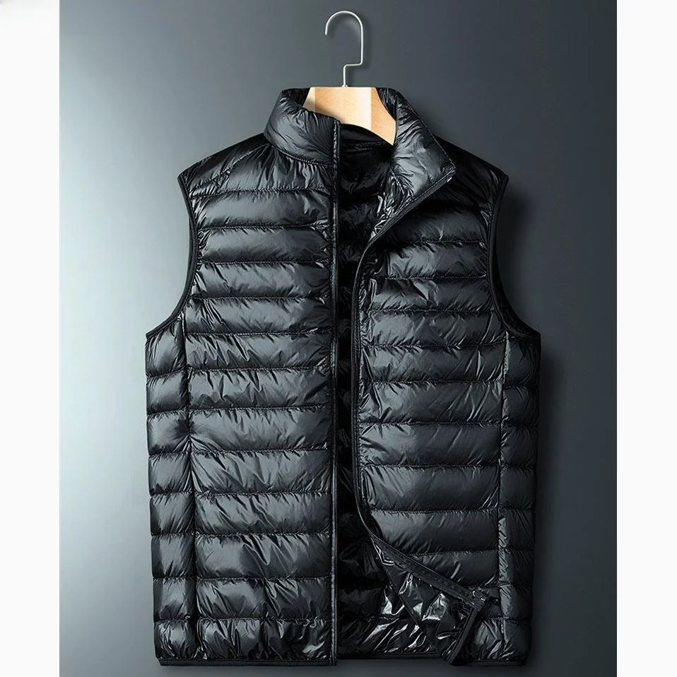 

Легкий рта, хлопковый жилет, мужской воротник-стойка, теплая осенне-зимняя модная верхняя одежда, большой размер, застежка-молния