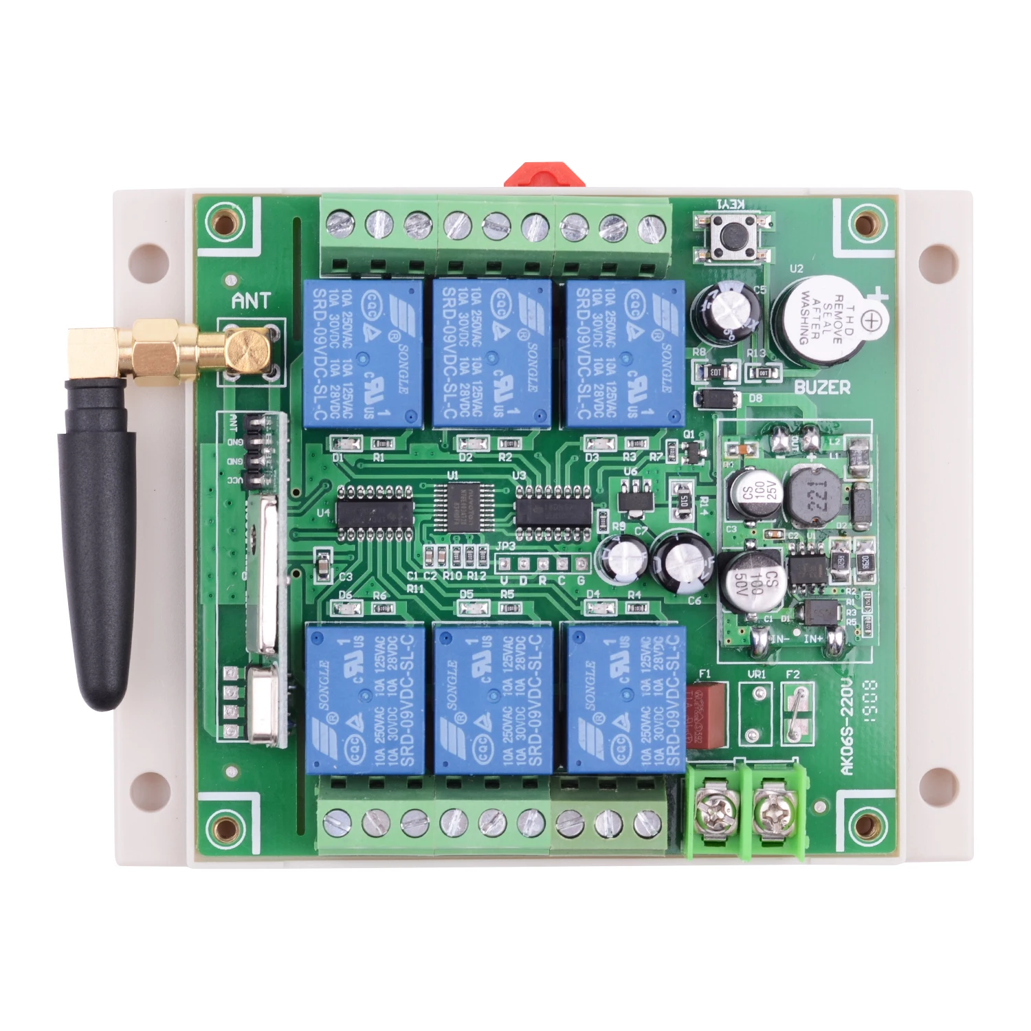 DC 12v 24V 36V 6CH 433m RF Wireless Remote Control Switch Radio Receiver Module 10A Relay Industrial Grade & Gate Garage Opener