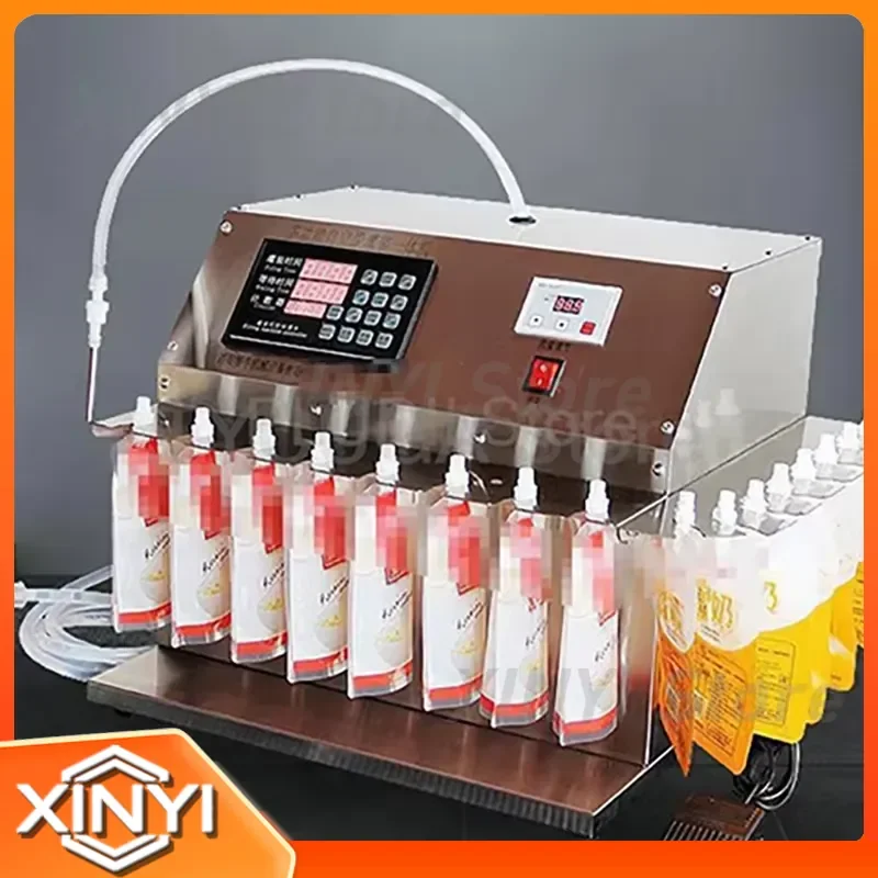 Automatic Liquid Filling Machine for Spout Pouch and Stand Up Bottle Quantitative Filler Two In One with 6 8 12 16 Nozzles