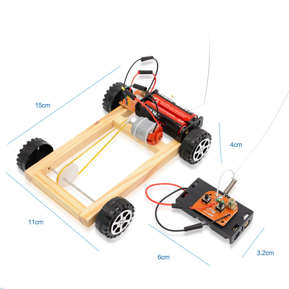 Automodel met afstandsbediening, speelgoed, doe-het-zelf-technologie, educatief STEM elektronisch gebouw, modelblokken met vierwielaandrijving