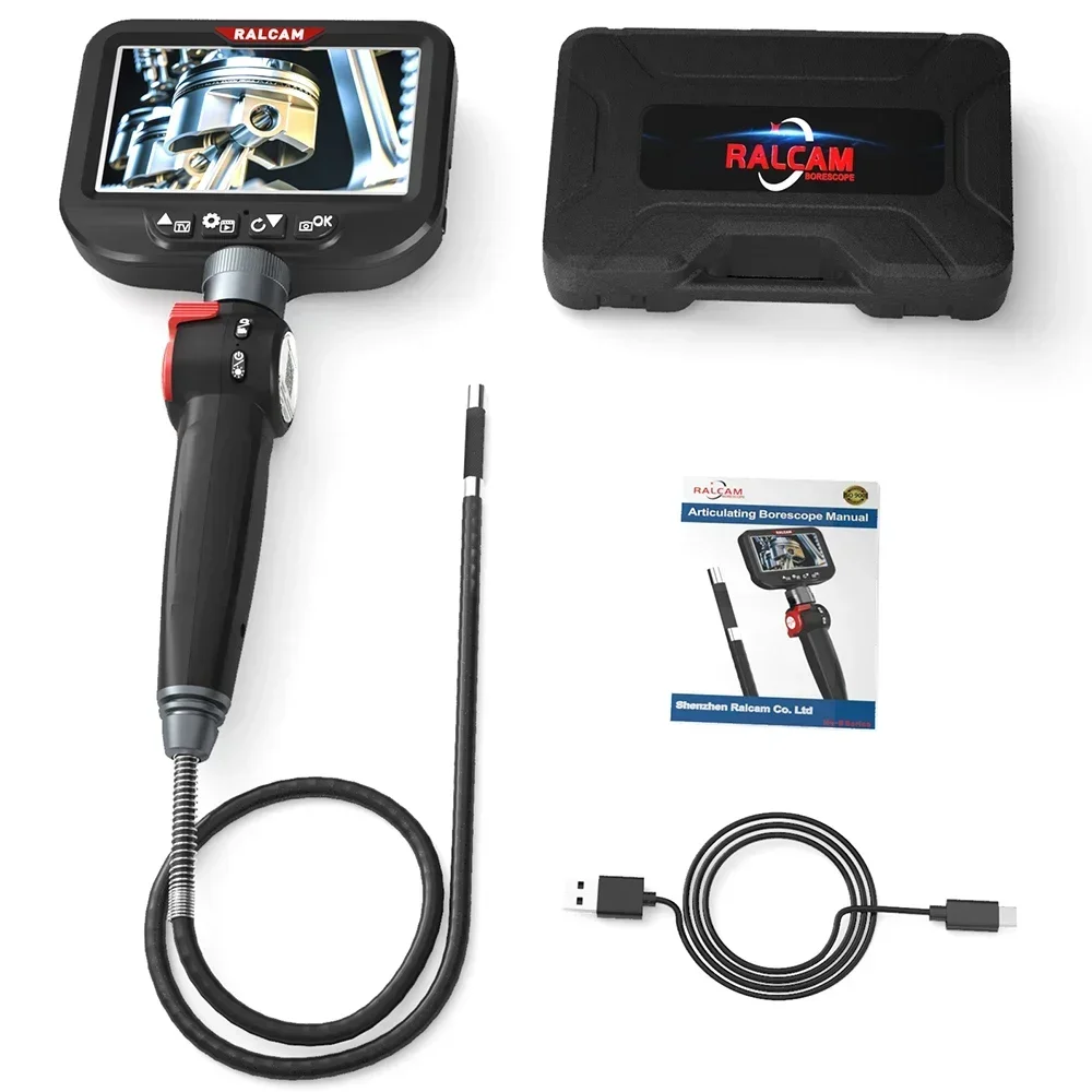 

New Arrival Car Repair Borescope 8.5Mm 1M Probe Portable Video Borescope 2 Ways Articulating Borescope