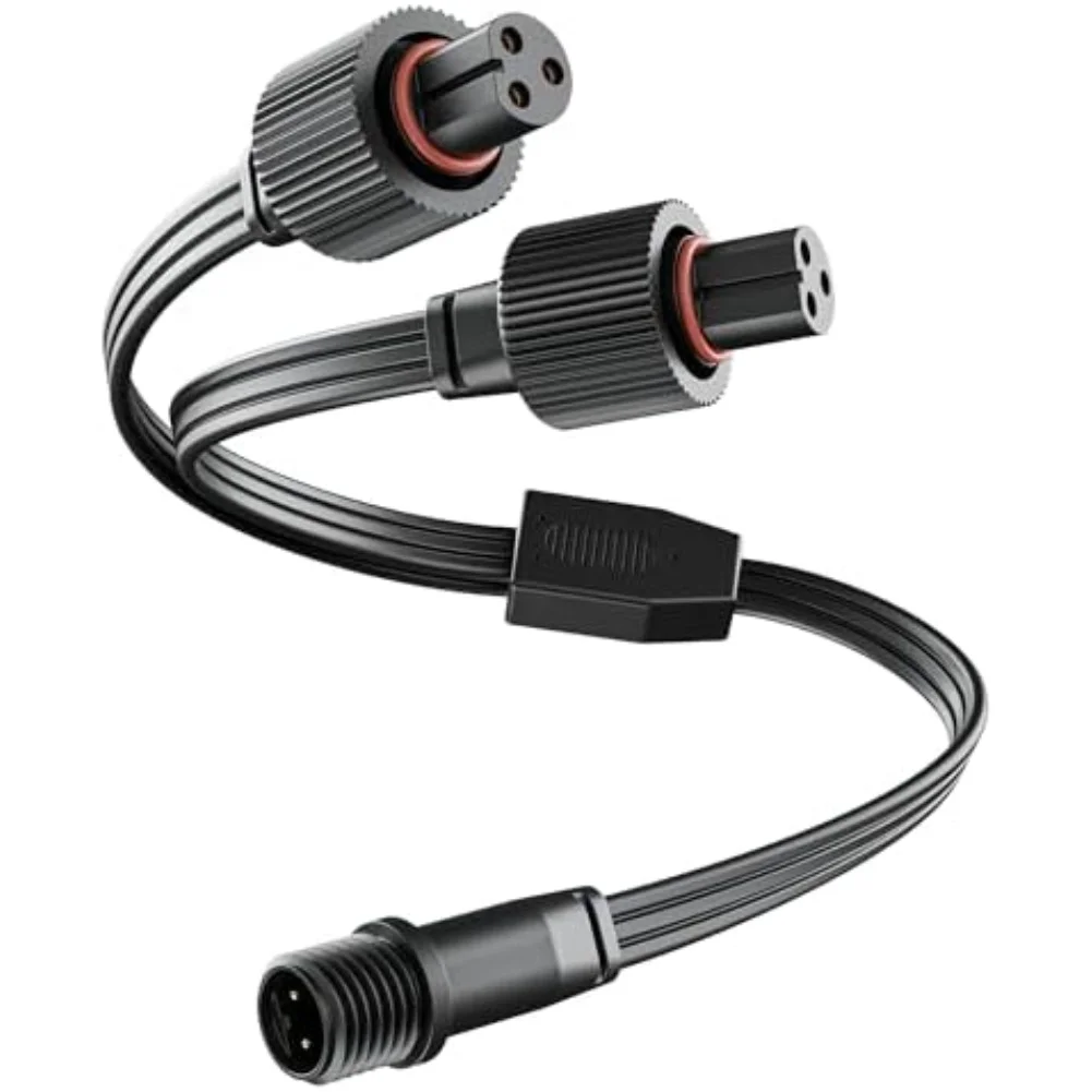 Waterproof Y-Shaped Power Splitter Cord For Fixed Outdoor Lighting Compatible Models H705A/H705B/H705C Extension Line