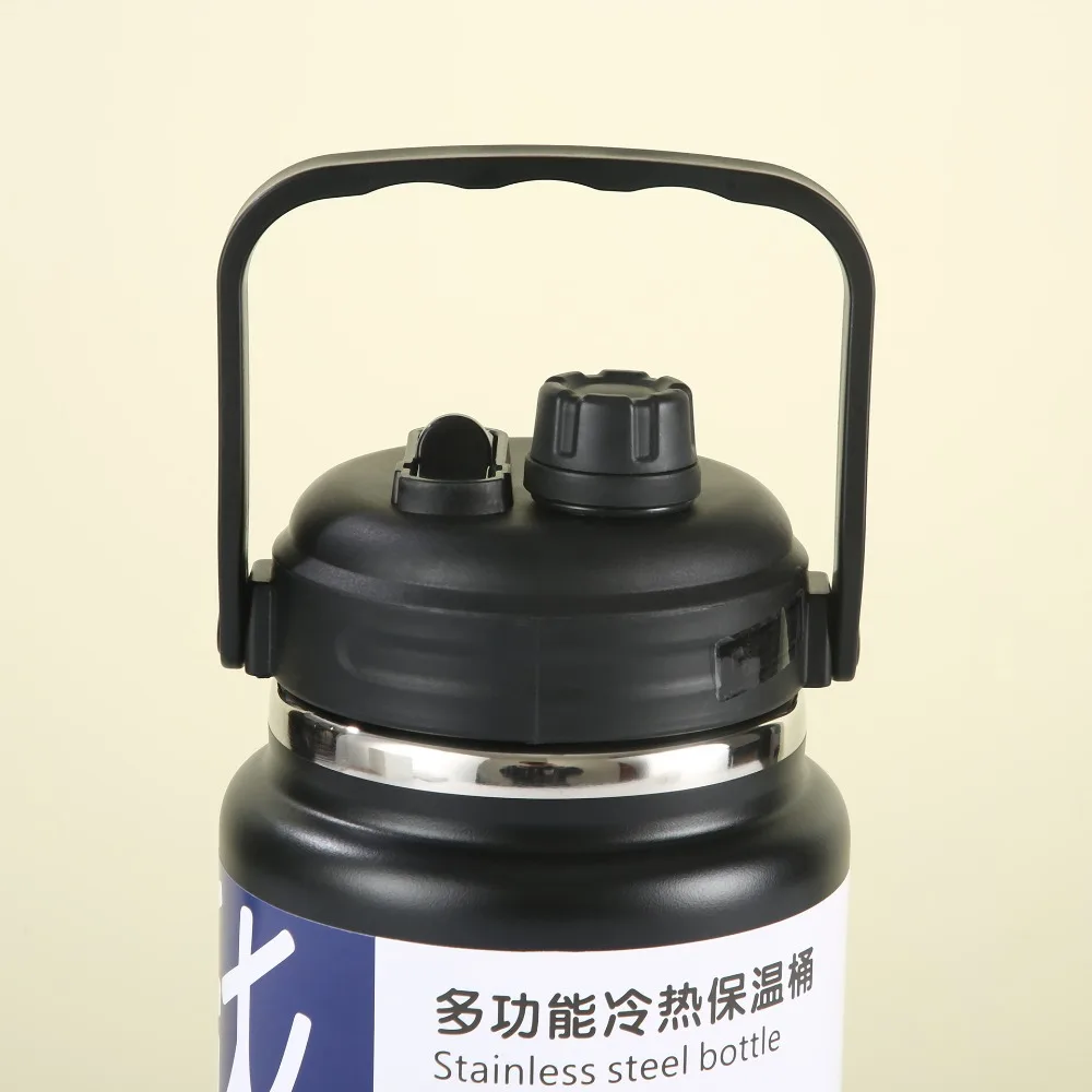 

Изолированная бутылка для воды из нержавеющей стали 1,5/2/2,5 л, спортивная термочашка большой емкости, двухслойная с соломенной термос